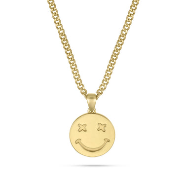 Smiley Face V2 Pendant (Gold)